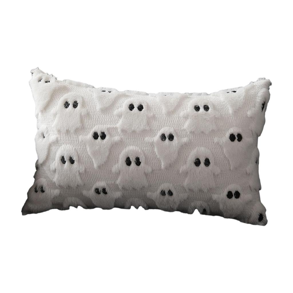 Halloween Pillow Covers 18x18 Inch Throw Pillow Cases Soft Plush Faux Wool Couch Cushion Case For Chair Sofa Bedroom Room Home Decor