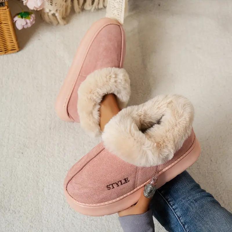 Couple's Luxury Comfortable Warm Fleece Lined Winter Slippers - Elegant, Warm, and Comfortable Thick Sole Indoor