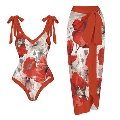 Neue Sexy einteiliges Konservative Bauch-bedeckende und Abnehmen Badeanzug Stil Heißer Frühling Badeanzug Frauen Chiffon Strand Rock