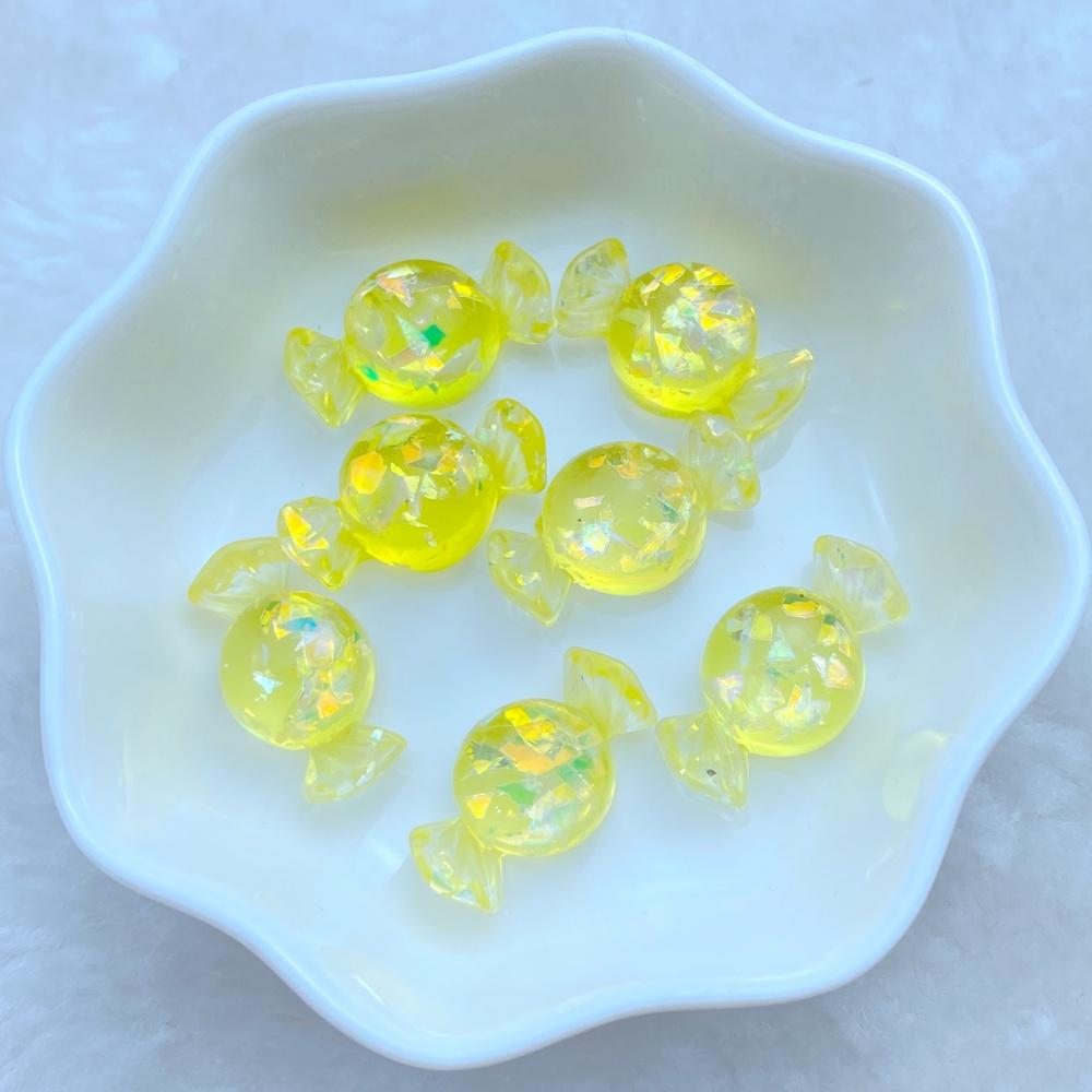 20Pcs New Cute Mini 11*21mm Cartoon Shiny Candy Flat Back Resin Cabochons DIY Jewelry Craft Decoration Accessorie