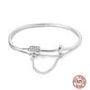 Bracelet Silver 925 Original 17-20CM Star Moon Heart Butterfly Paw Print Zircon Bracelets Fit DIY Charms Birthday Jewelry Gifts