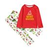Print Cute Family Set Pajamas, Home Clothes, Family Set Long Sleeve Top Pants Set