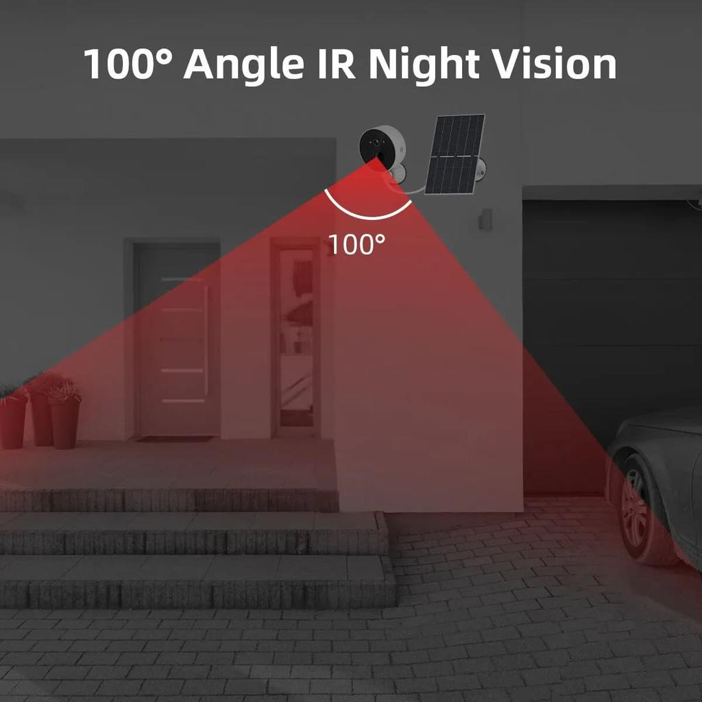 LS VISION Wifi Solar Camera Outdoor HD 2MP 1080P Wireless Security CCTV Waterproof Night Vision Two Way Audio Camera Monitor With Solar Panel