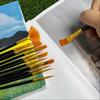 12PCS Nylon Paintbrush Set, Art Painting, Watercolor, Gouache, Acrylic Paintbrush, Oil Paintbrush, Art Supplies, Suitable As a Birthday Gift.