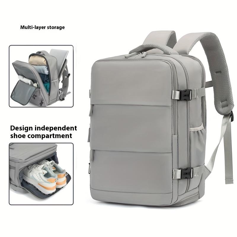 

Business and school travel backpack - laptop compartment, independent shoe compartment, adjustable shoulder straps сірий колір
