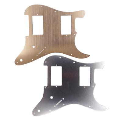Aluminum Alloy Electric Guitar Pickguard Scratch Plate 11 Holes Protective Cover for Strato Guitar Kit DIY Replacement Parts