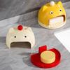 Yousheng Soap Dish Cartoon Animal Design Soap Holder Drain Rack No Drill Wall Mount Bathroom Organizer Accessible Soap Container