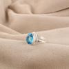 Swiss Blue Topaz Gemstone 925 Sterling Silver Designer jewelry Handmade Ring For wife RR-76-9
