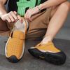 Lightweight Flats Beach Walking Sandal Men Leather Thick Soled Soft Sole Casual Sandals Breathable Comfortable Dual-use Slippers