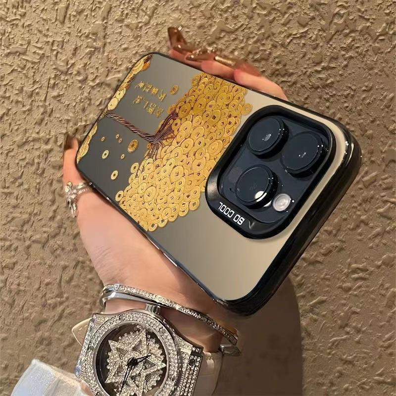 Gold Coin Money Tree Case for Apple IPhone 17 Pro Max and IPhone 16 Pro in A Trendy Chinese Style