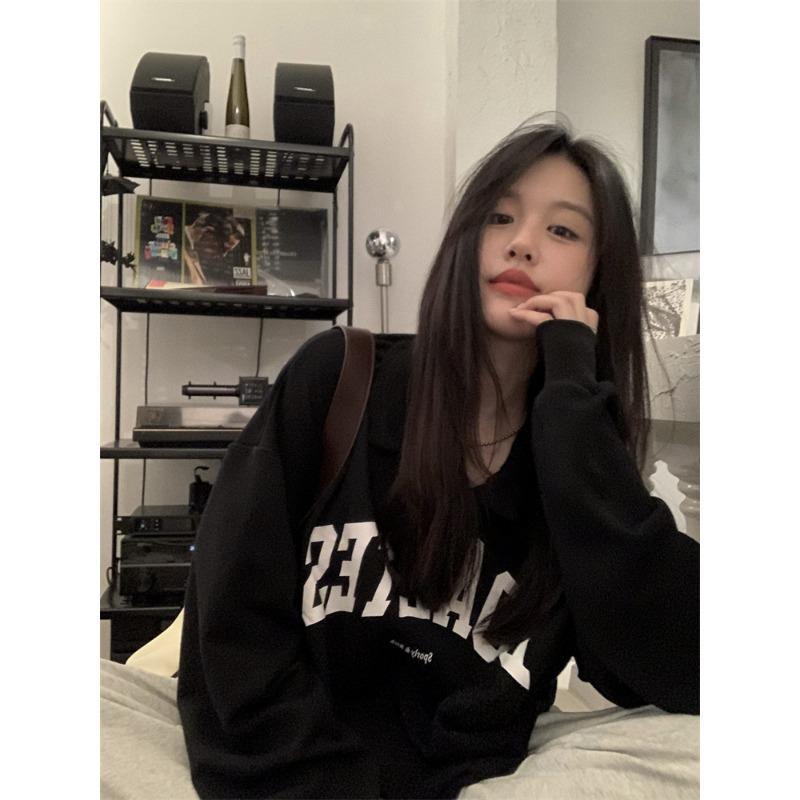 Damen Retro Polokragen Langarm Sweatshirt - Figurbetonendes BF-Stil Oberteil für Frühling & Herbst