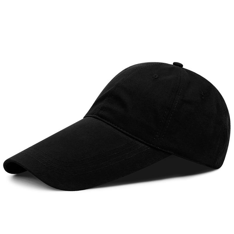 Baseball Cap For Men With Extended Brim Cotton Sunshade Outdoor Sun Protection Casual Style