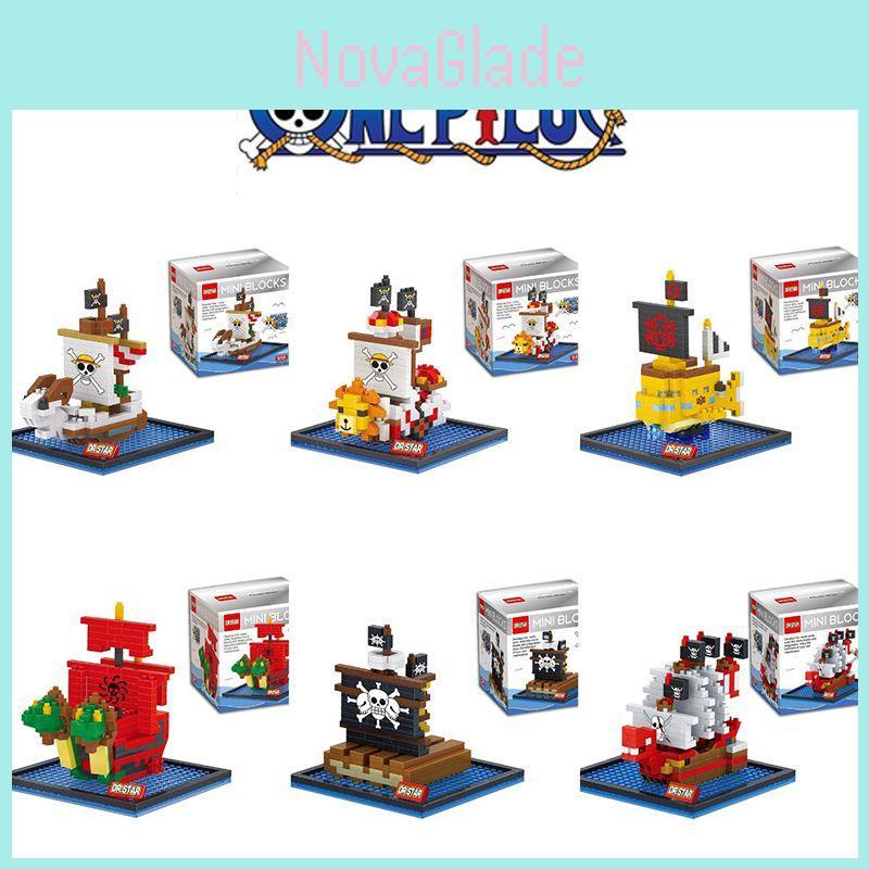 Amazing One Piece Pirate Boat Building Block Toy Mini Figure Collection Ornament