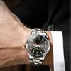 Men's Legacy Quartz Watch With Asteroid Steel Case DNA Engraved Sapphire Crystal Cosmic Calendar Function For Father Son Gift