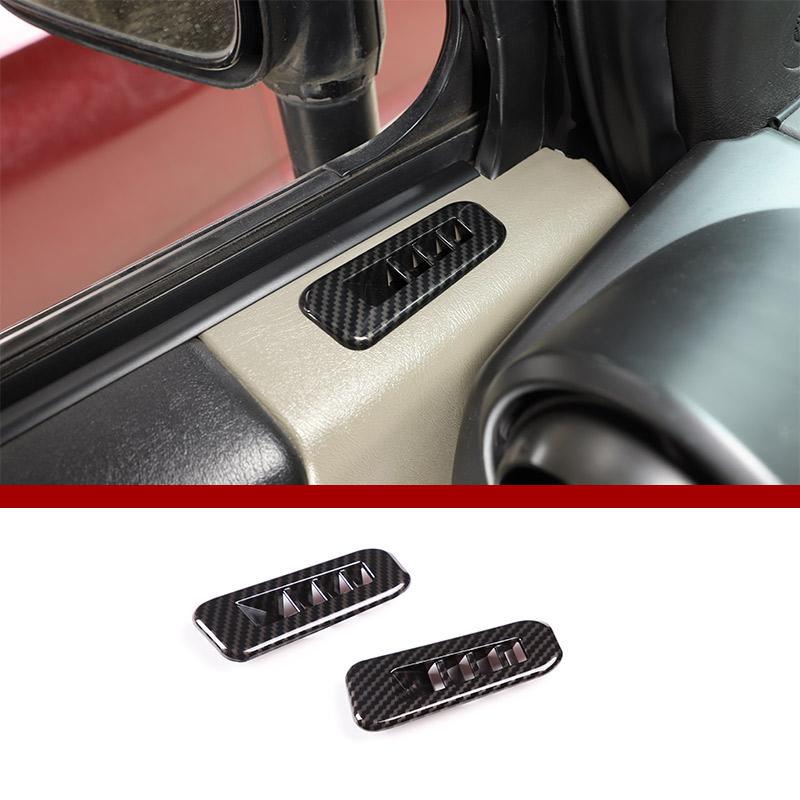For Hummer H2 2003-2007 ABS Carbon Fiber Car Door Air Outlet Frame Decorative Sticker Car Interior Accessories