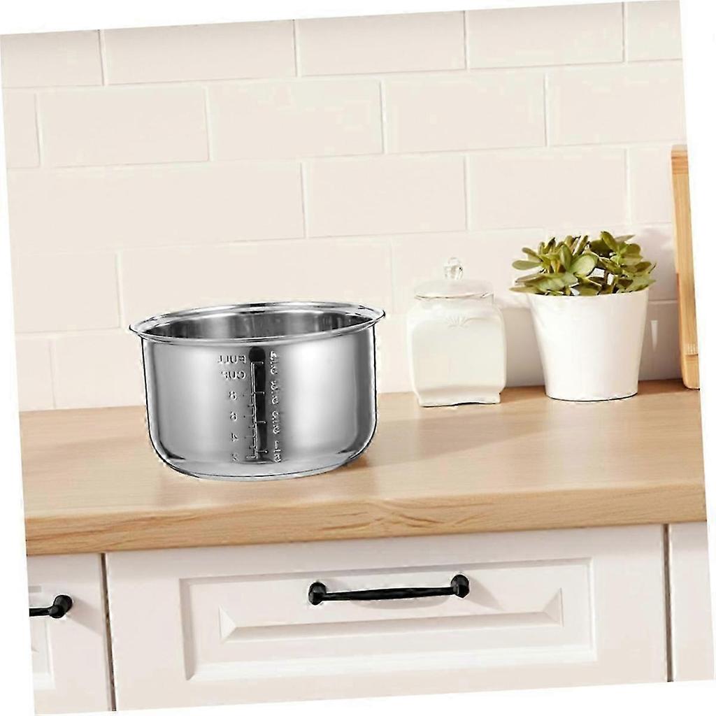 Universal Stainless Steel Inner Pot 4L Replacement for Rice Cooker Electric Cooking Pot for Most Brands Less