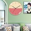 12 Inch 30cm New Chinese Style Imitation Wood Grain Bamboo Pattern Brushed Silent Clock Fashionable Living Room Personalized Creative Wall Clock