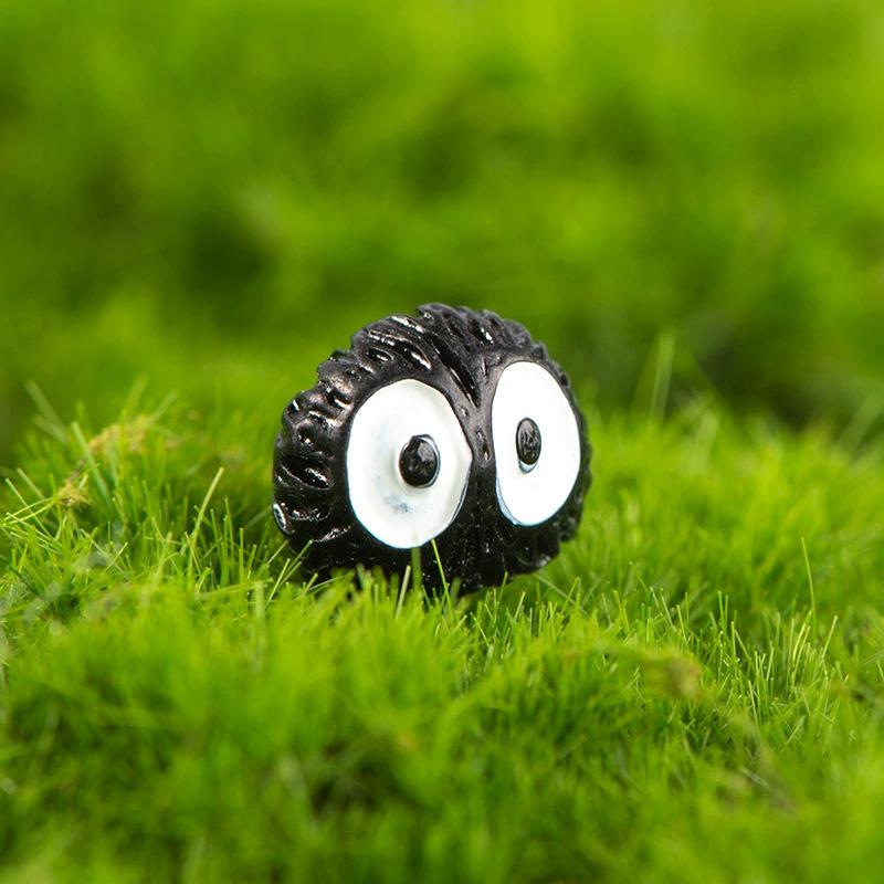 20Pcs Luminous Briquettes Elfs Black Ball Sprite Duck Figurine Car Decor Glowing Miniature Fairy Car Decoration Accessories