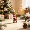 Funny Home Table Ornaments 3D Printed Naked Gingerbread Man Figurine, Twisting Butt Ornament Figurine for Christmas Decor, Creative Desktop Decoration