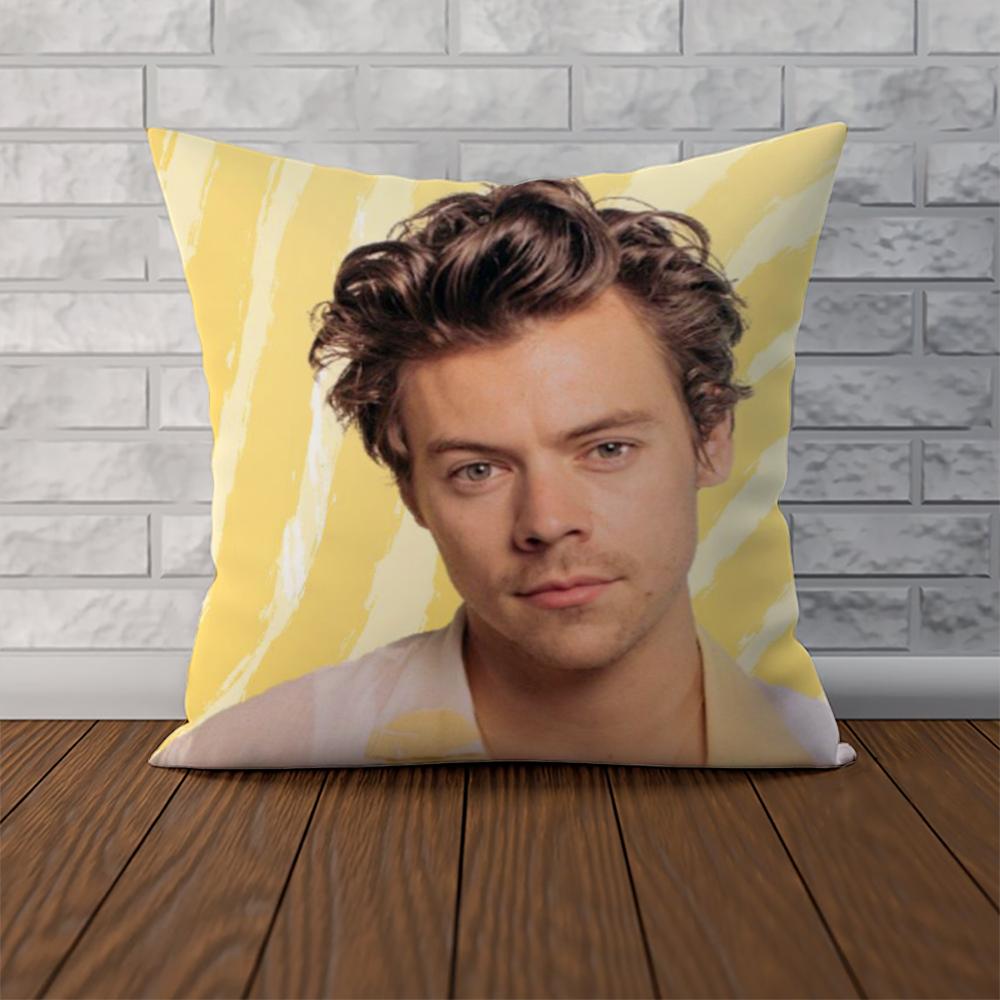 Singer Hharry Styles Pillow Case For Car Sofa Decorative Home Doublesided Print Plush Square Throw Pillow Cushion Cover