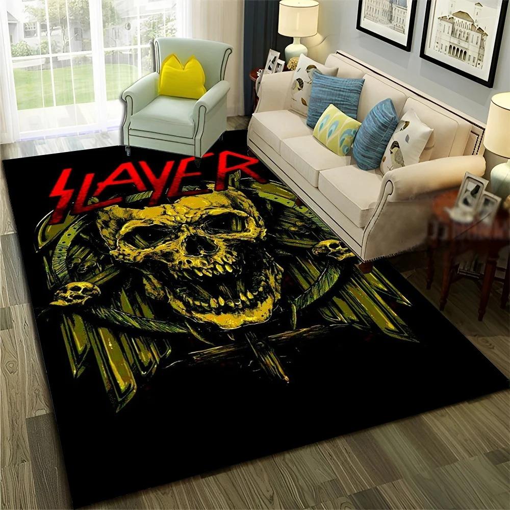 Death Metal Rock Large Carpet Rug for Home Living Room Bedroom Sofa Doormat Decor Kids Play Area Rug Carpet Non-slip Floor Mat