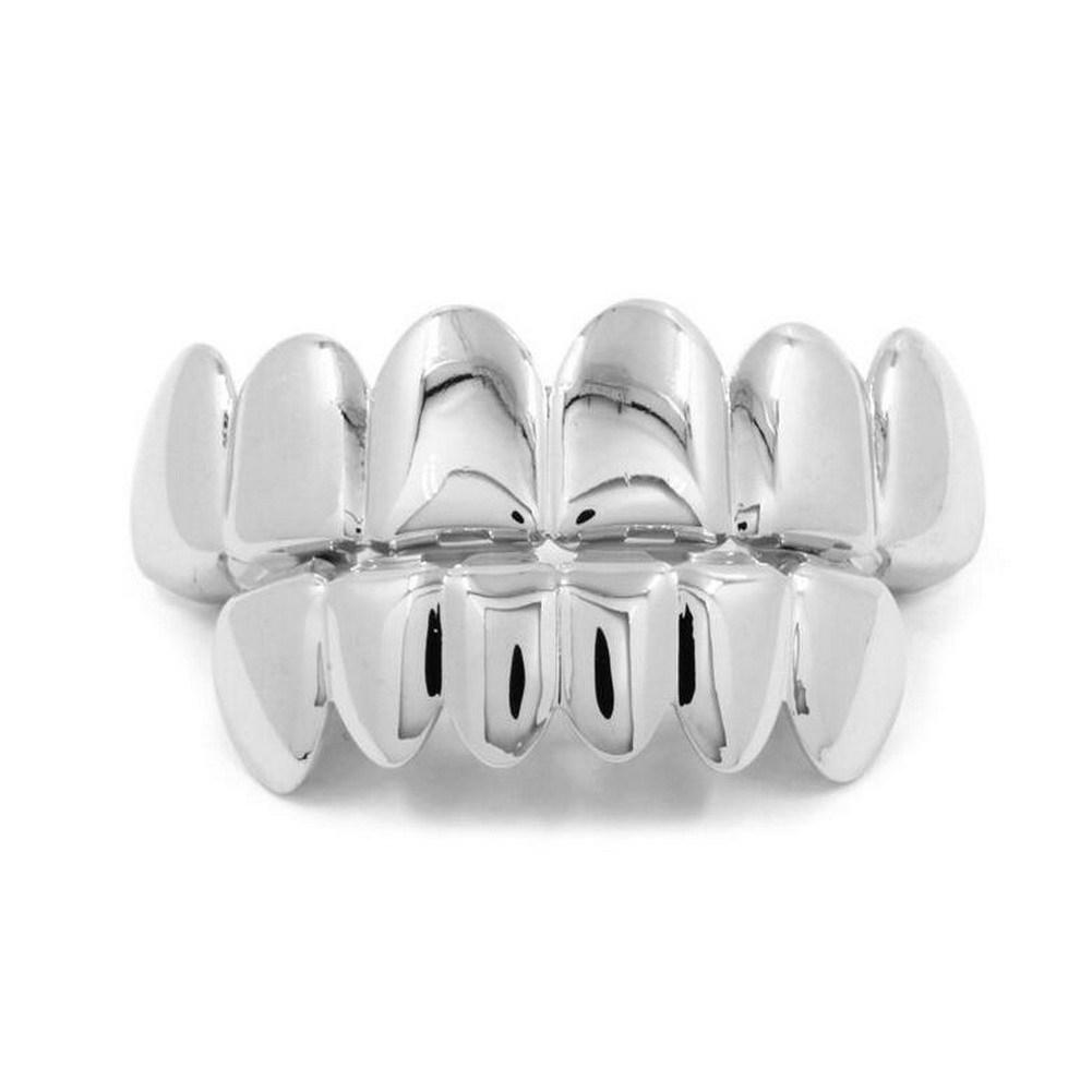 Trendy Hip Hop Grillz: Multi-Specification Hollow Pattern Six Teeth Jewelry