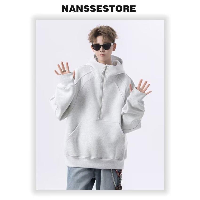 ins versatile fashion literature and fashion trend lazy high quality Chinese cotton zipper sweater