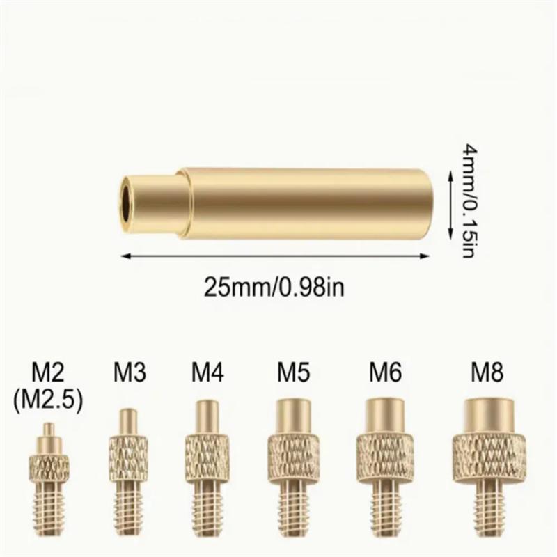 7/9/10Pcs Heat Insert Nut Iron Tip M2 M3 M4 M5 M6 M8 Brass Thread Embedded Kit Tool For Plastic 3D Printer Soldering Iron