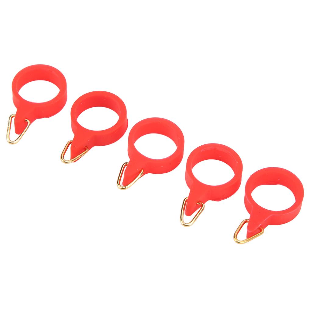 5 Pcs Lure Rod Hook All in One High Elastic Rubber Lua Rod Ring Hook Fishing AccessoriesS
