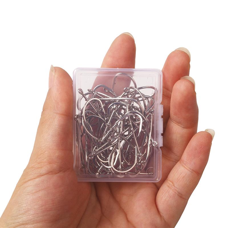 50Pcs Fishing Hooks Fly Fishing Accessories Set Barbed Single Circle Carp Hook High Carbon Steel Sea Fishinhook Metal Is Durab