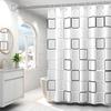 LIEI Waterproof PEVA Shower Curtain Set