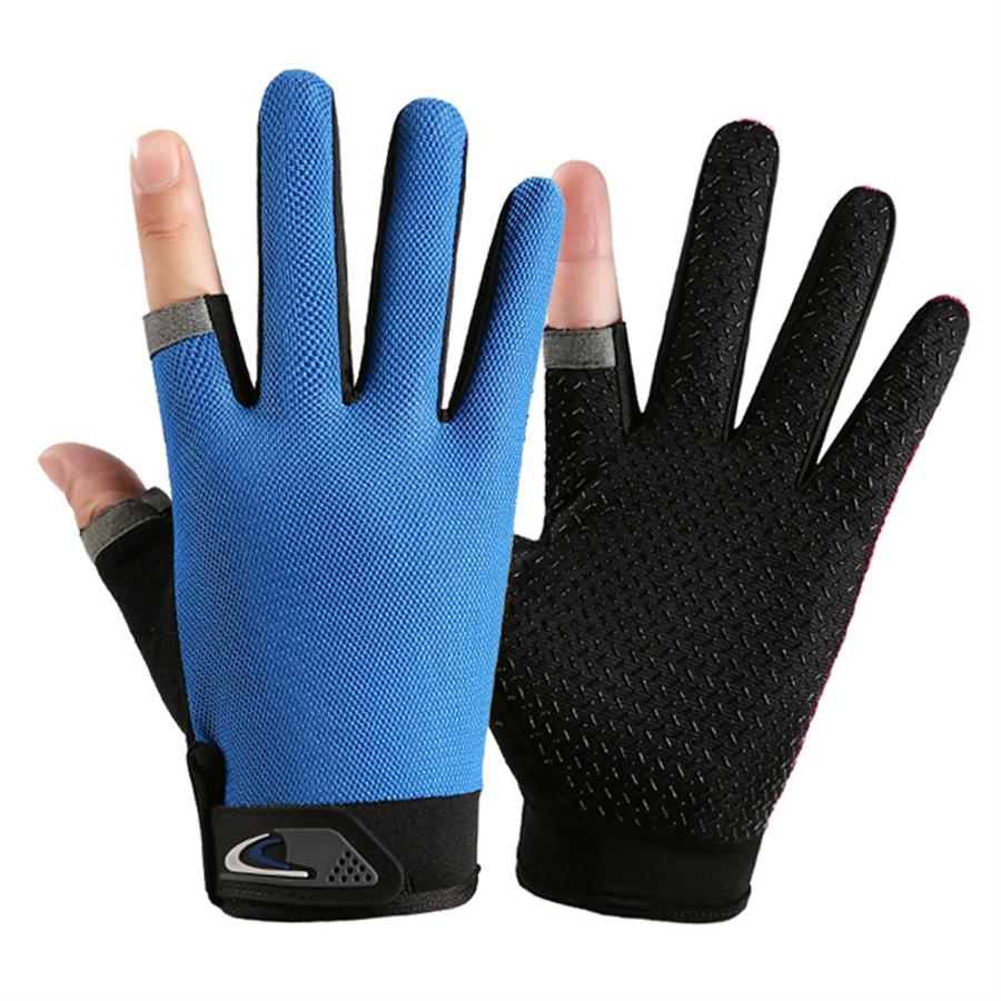 2-Finger Exposed Fishing Gloves, Anti-Slip Breathable Touchscreen Outdoor Sports Gloves
