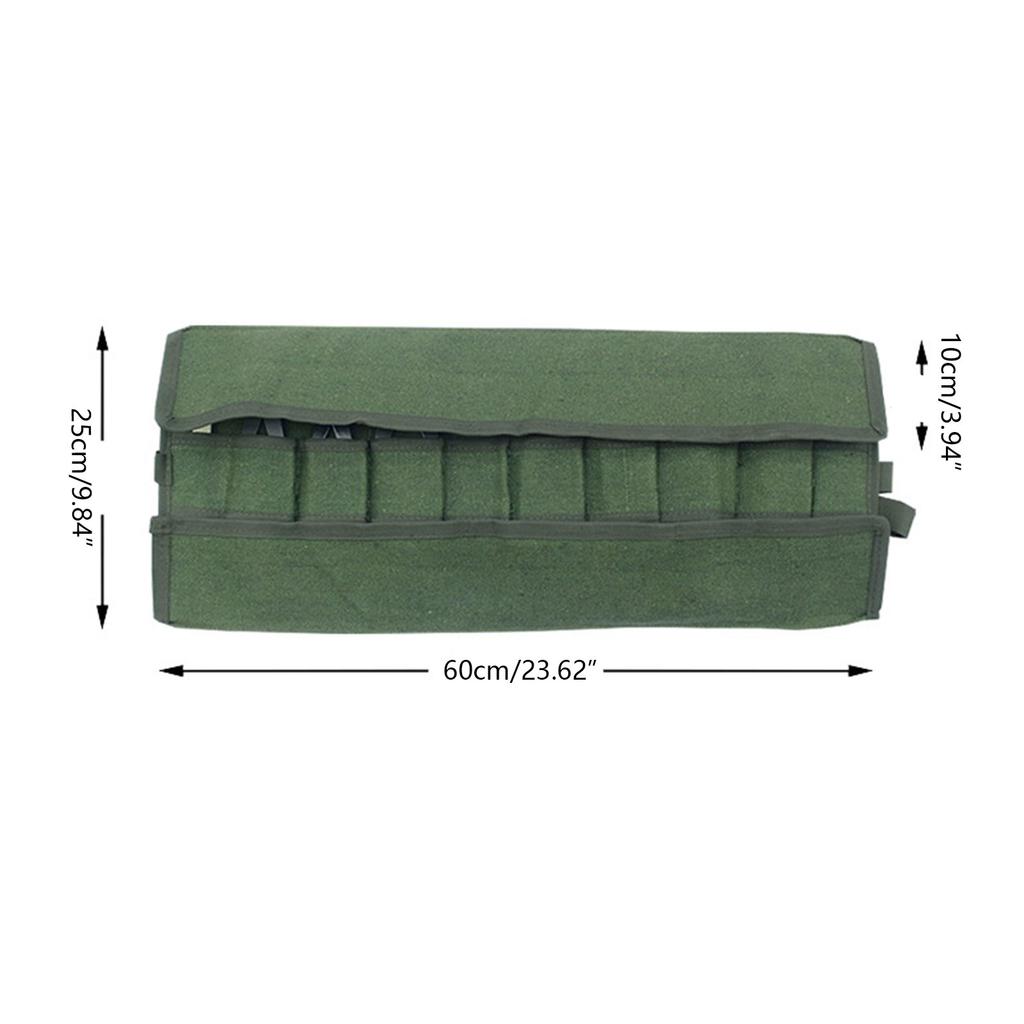 Upgraded Gardening Storage Bag Bonsai Tool Hardware Kit Organizer Army Green