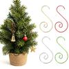Wire S Hooks 10 Pack for Hanging Ornaments, Holiday Decorations, Christmas Tree, Wreath