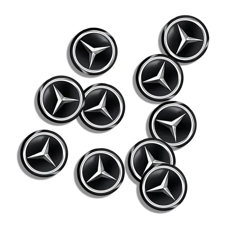14mm Car Remote Key Sticker Aluminum Emblem Decal For Mercedes Benz AMG Smart W205 C300 W203 W206 W108 W124 W126 W140 W168 W169