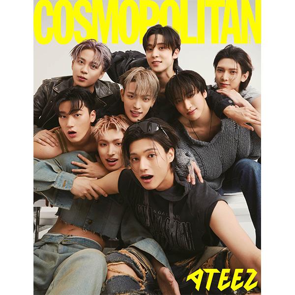 

Cosmopolitan Aug 2023 ATEEZ COVER 9 SET [Открытка в ПОДАРОК]