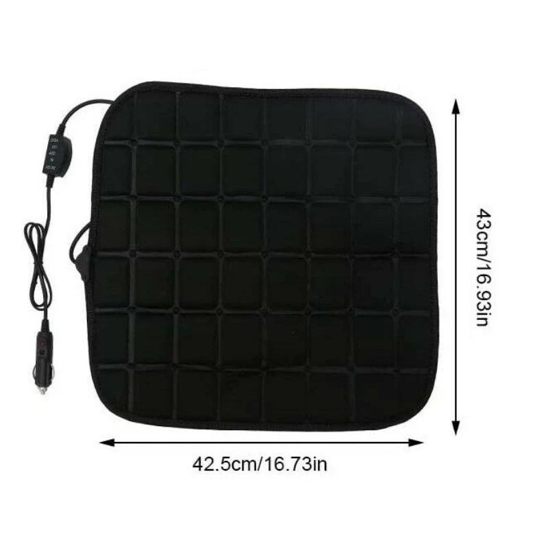 12V Bilsete Varmetrekk Justerbar Temperatur Elektriske Varmeputer 40W Bilsete Varmepute Sklisikker Vinterpute