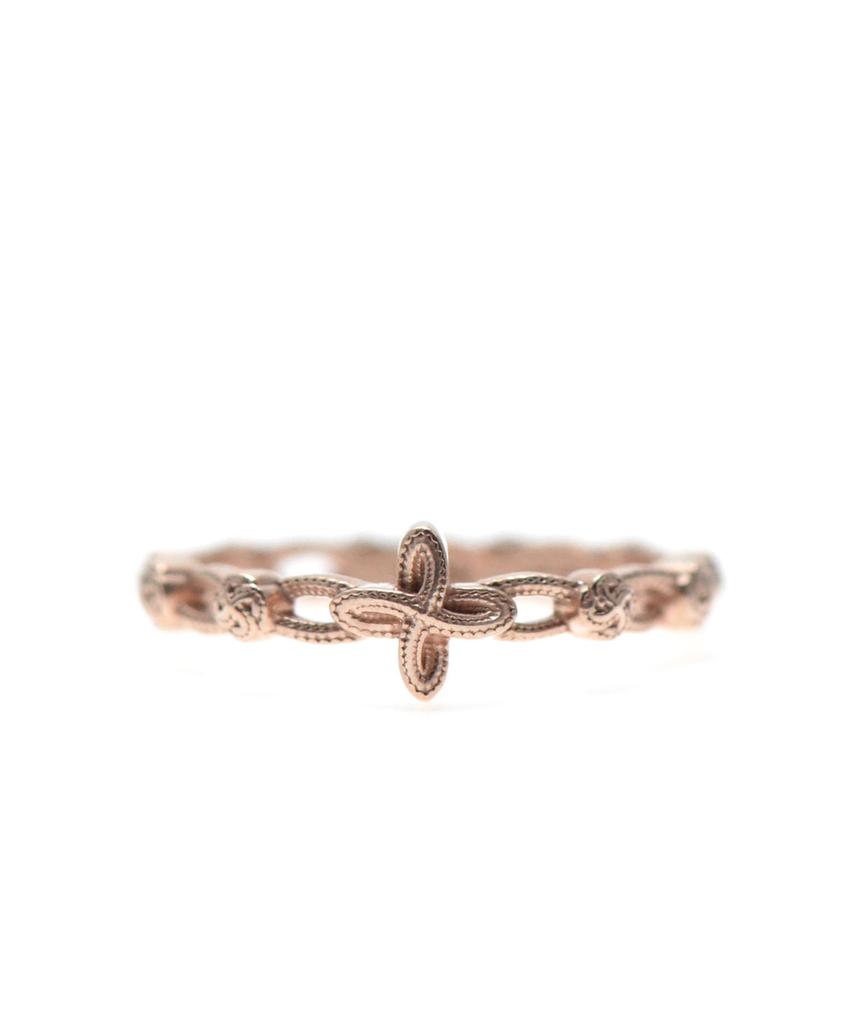 Vivus Rosette Rose Gold Silver Ring