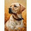 Cute White Cat Dogs Golden Retriever Bulldog Oil Painting Canvas Print Nordic Poster Wall Picture Kids Room Home Decor Cuadros
