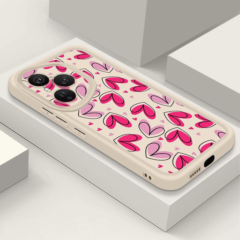Hand drawn heart-shaped pattern Case For Honor 400 Lite 200 Pro Shockproof Bumper Soft Silicone Cover For Honor X9C Smart X8C