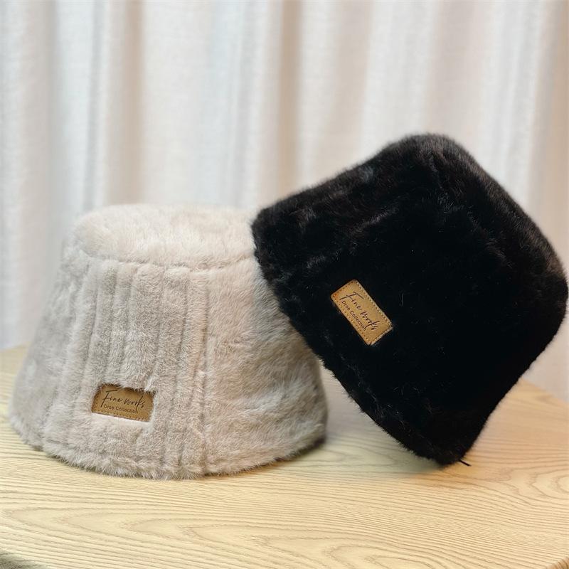 Women's Autumn and Winter New Bucket Hat Fashion Warm Thickened Basin Hat