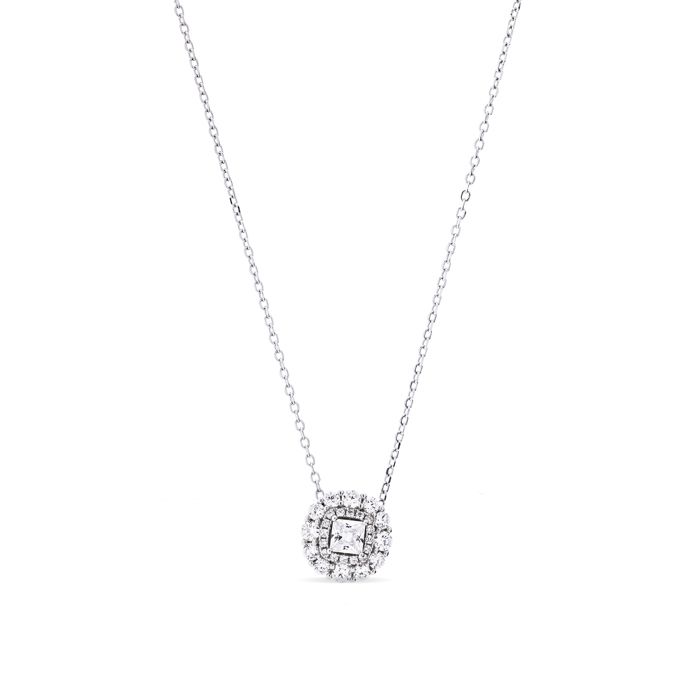 Collier - LUXENTER - Raxya - Argent 925 - Zirconium - 42 cm + 3 cm d'extension