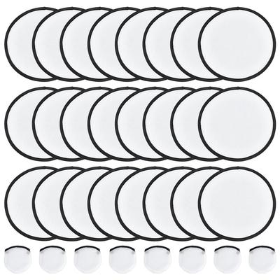 BENECREAT Folding Frisbee Round Foldable Hand 25cm Sublimation DIY Blank Folding Black with Easy To for Outdoor Events 50-Piece Fan, Shape, Fan, Fan,