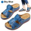 Women Orthopedic Sandals Open Toe Vintage Wedge Sandals Casual Flat Slippers Anti-Slip Thick Sole for Indoor Outdoor