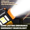 Portable Powerful USB Charging Flashlight Solar LED Light 4 Gear Mode Lighting for Outdoor Camping Tourism Climbing and Hiking