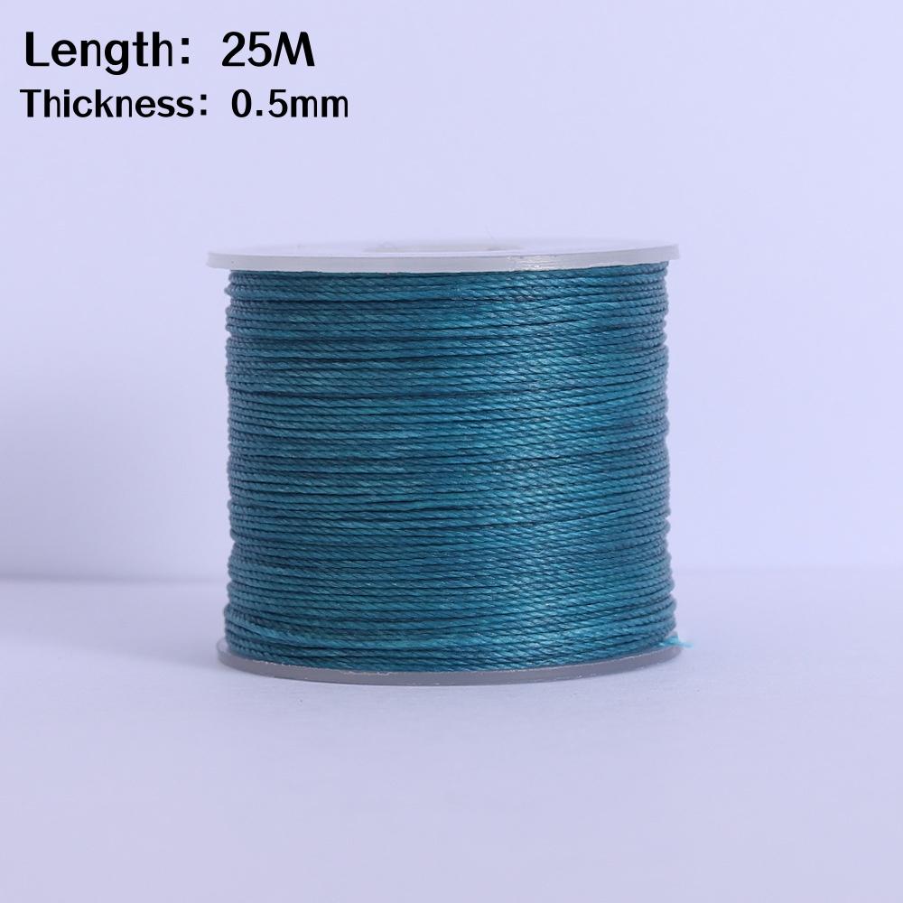 25M Dicke Gewachste Schnur Für Leder Gewachste Kordel 0,5mm Perlenfaden Für Armband Perlenstickgarn Flache Gewachste Nähschnur