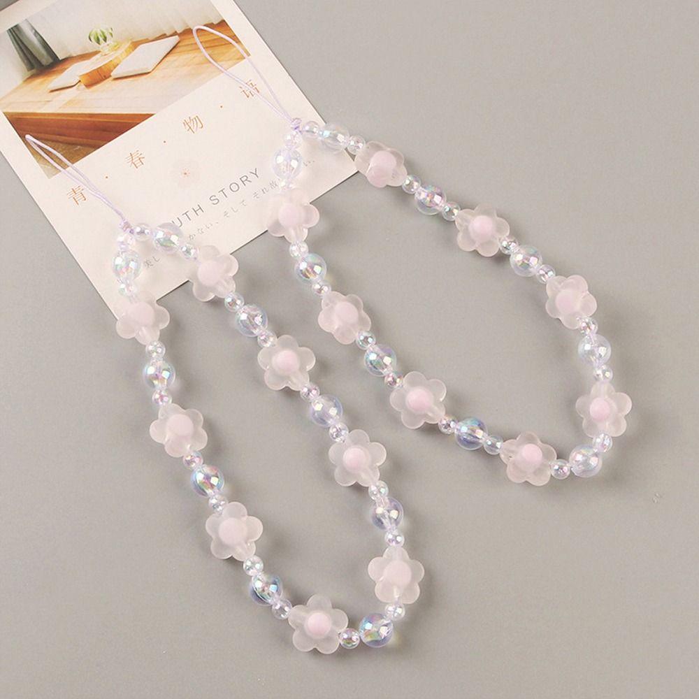 Rope Laser Beads Mobile Phone Chain Wrist Hand Lanyard Hand Strap Mobile Phone Straps Hanging Rope