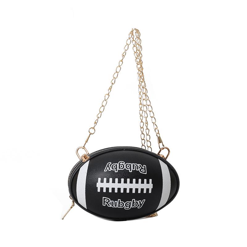 Small Rugby Ladies Street Bag Shoulder Chain Clutch Bag Purse