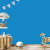 Wallpaper Solid blue background, blue bottom for living room and bedroom 50x1000