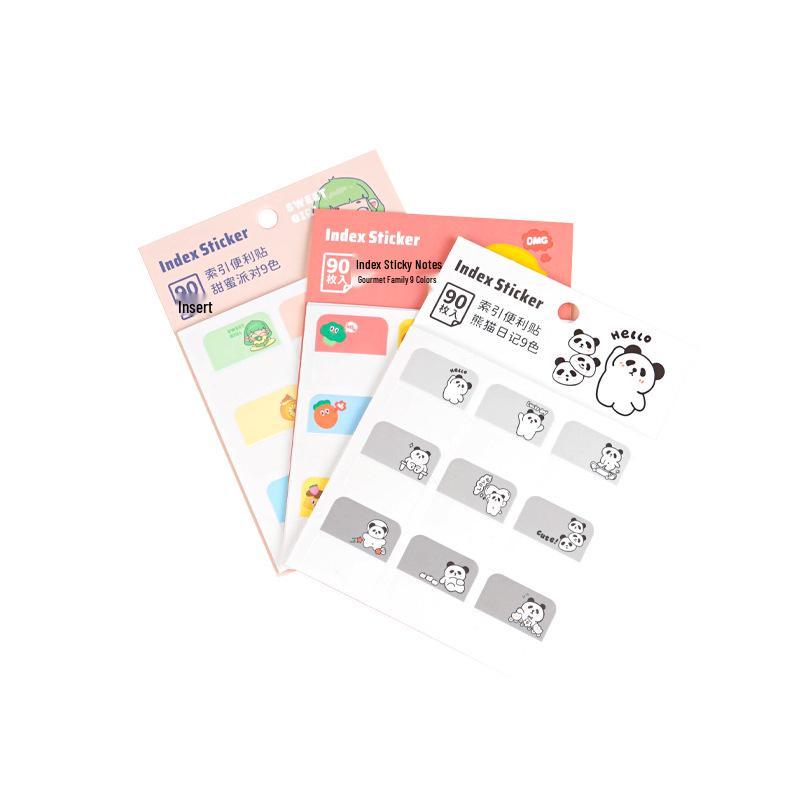Gradient Cartoon Writable Transparent Sticky Notes & Index Tab Labels